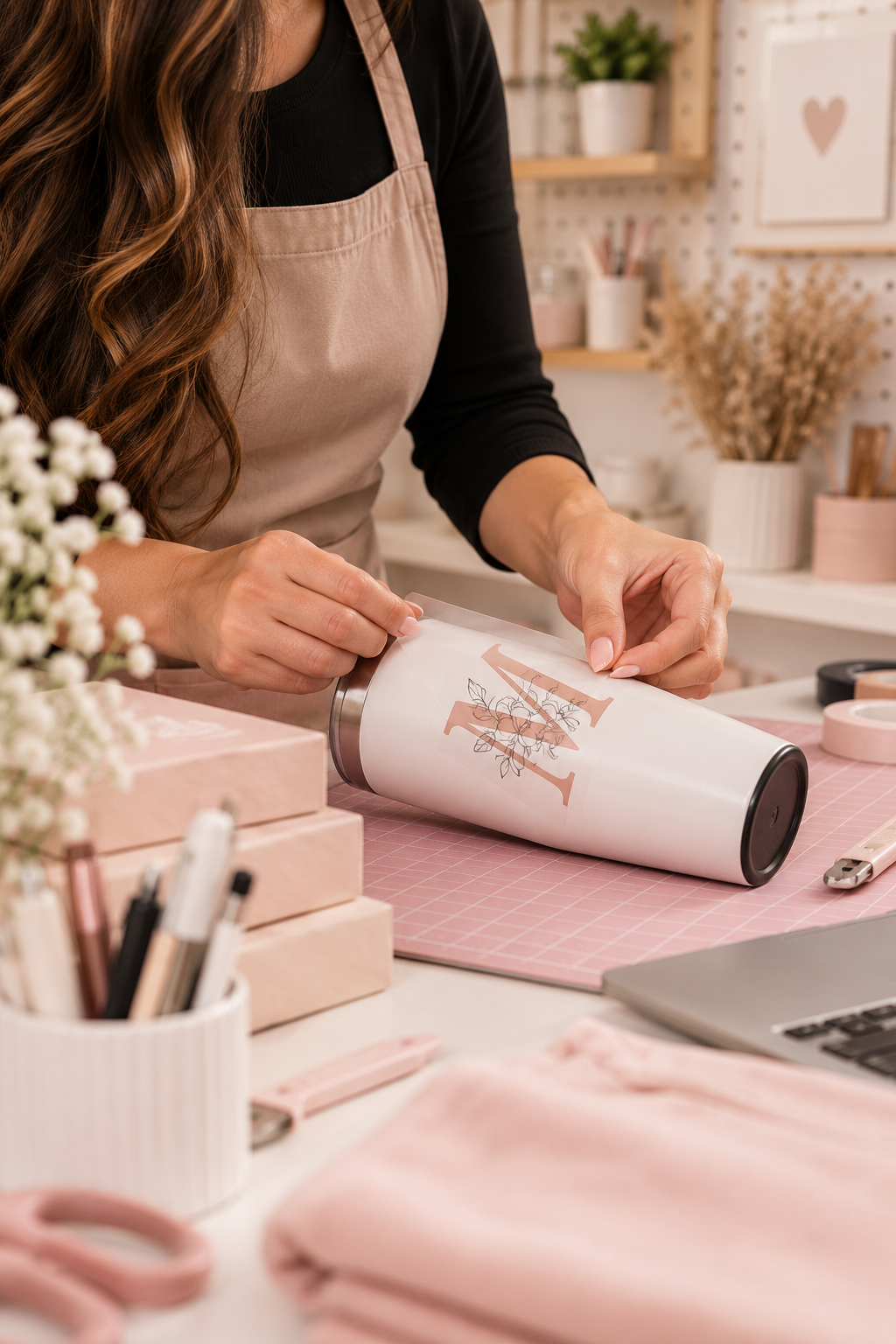 Hanny creating personalized Mariah Studio products