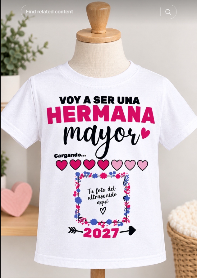 Custom big sister pregnancy announcement T-shirt