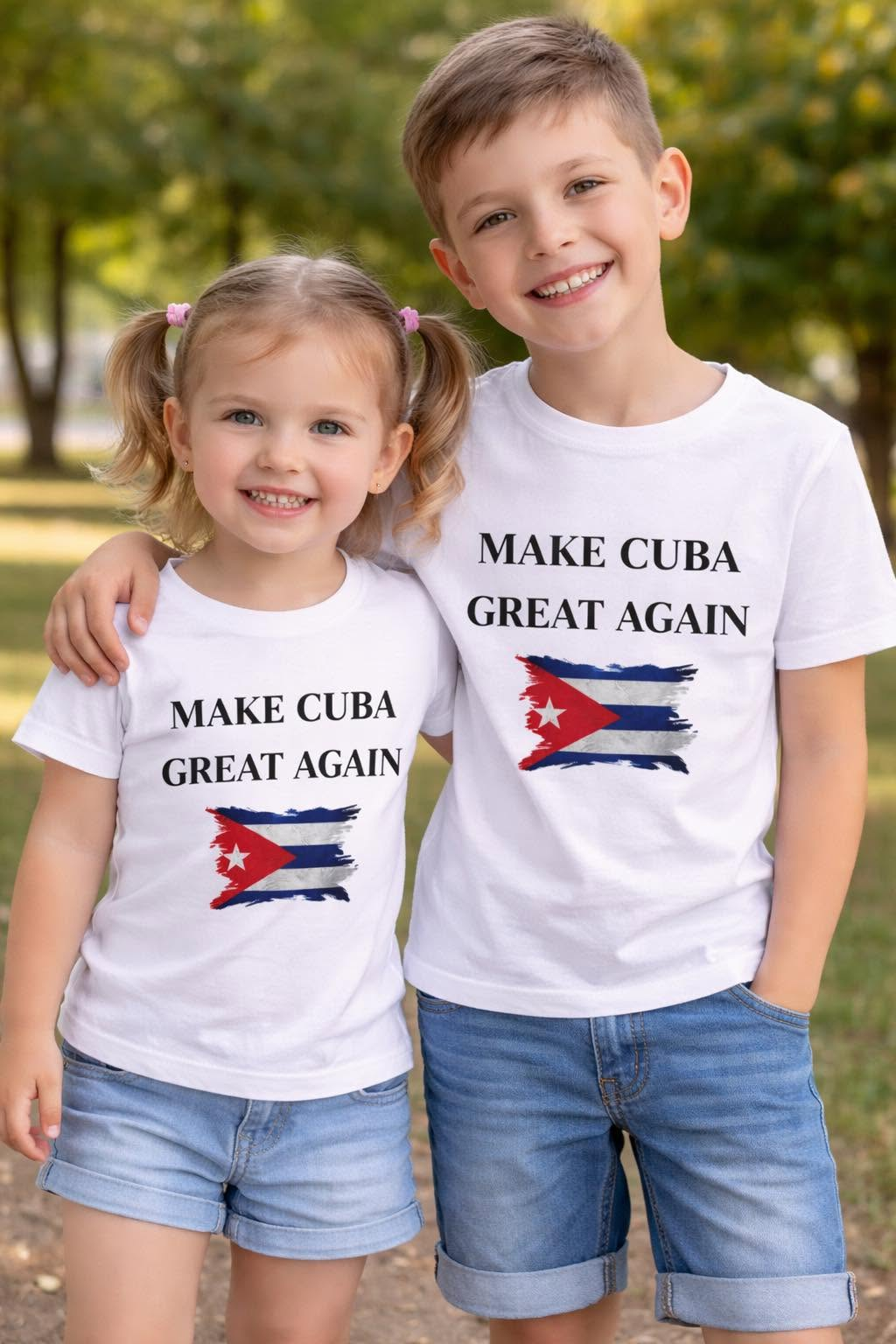 Example of custom printed children's shirts